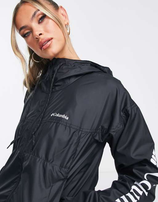 Columbia Flash Challenger cropped windbreaker jacket in grey Exclusive at  ASOS - GREY