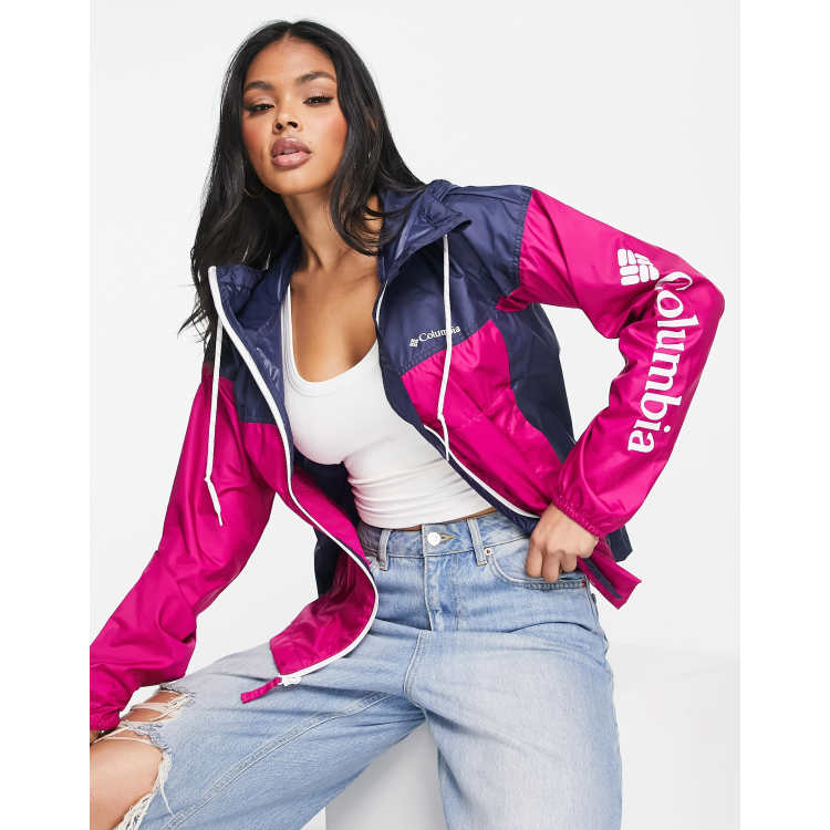 Columbia Challenger Mesh Lined Windbreaker In Pink, $95, Asos