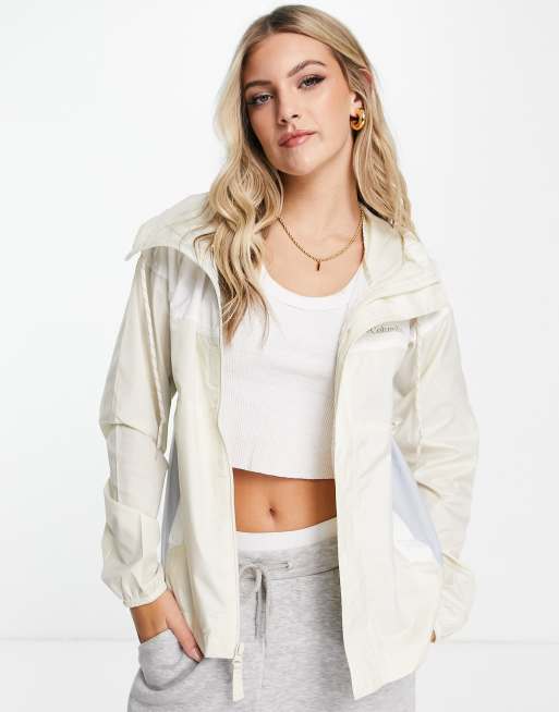 Columbia Flash Challenger wind breaker jacket in off white