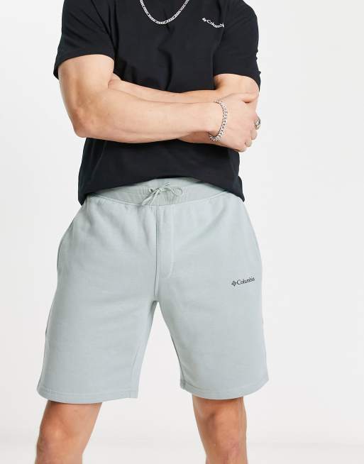 Columbia – Fleece-Shorts in Grün mit Logo