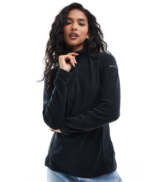 Columbia glacial 1/4 zip hoodie in black - view 1