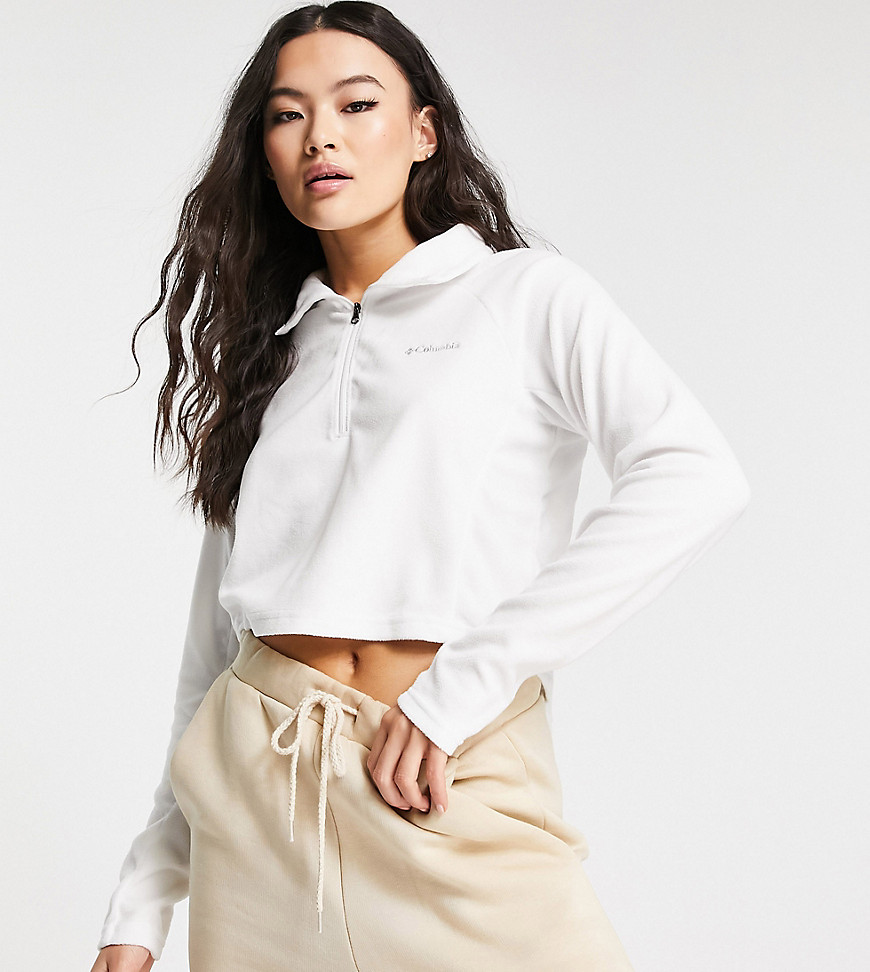 COLUMBIA GLACIAL CROPPED FLEECE IN WHITE EXCLUSIVE AT ASOS,2002121100