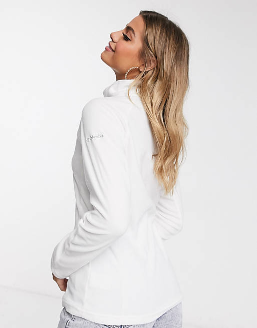 Columbia Glacial Half Zip Fleece in White Womens Clothing Jumpers and knitwear Zipped sweaters 