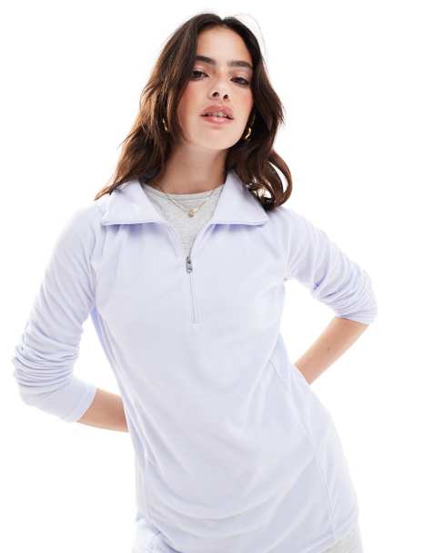 Columbia – Glacial IV – Microfleece-Sweatshirt in Snowdrift Lila mit halbem Reißverschluss - view 1