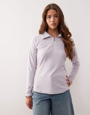 Columbia - Glacial IV - Sweatshirt aus Fleece in Flieder mit kurzem 1/2-Reißverschluss-Lila