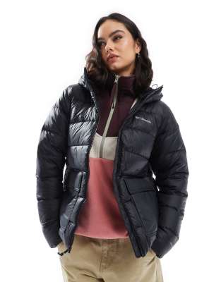 Harmony Falls hooded down jacket in black