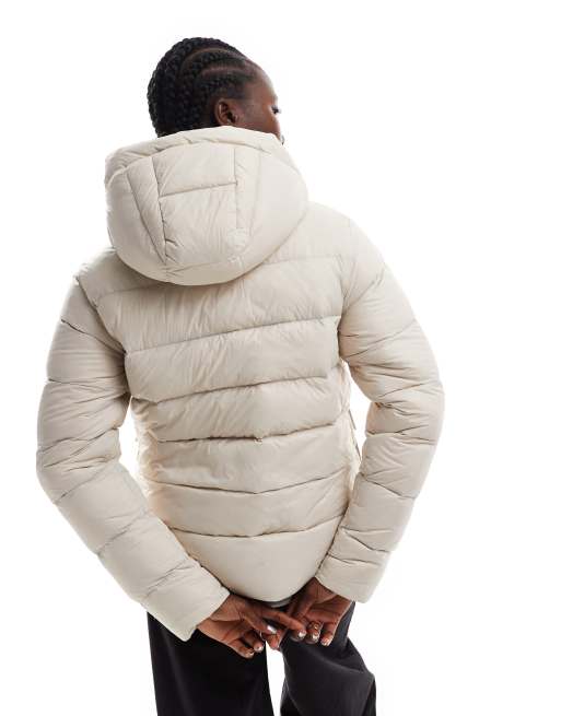Columbia Harmony Falls hooded down jacket in dark stone | ASOS