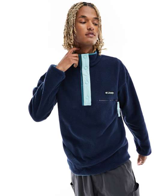 Columbia - Helvetia - Fleece met drukknopen in marineblauw