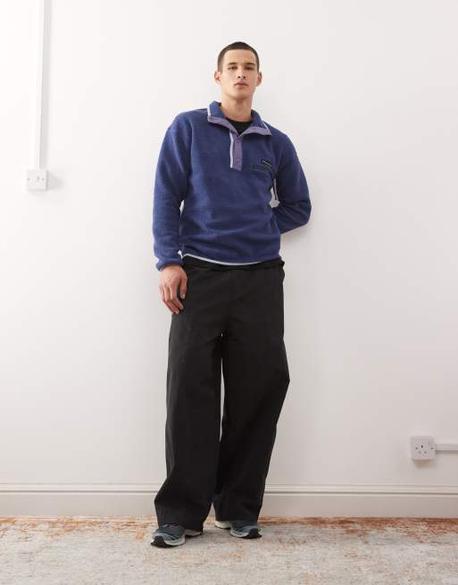 Columbia – Helvetia – Fleecepullover in Marineblau mit kurzer Druckknopfleiste, 2 von 5