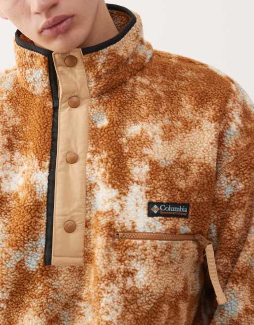 Columbia helvetia half snap fleece in blurr print in multi, 5 of 5