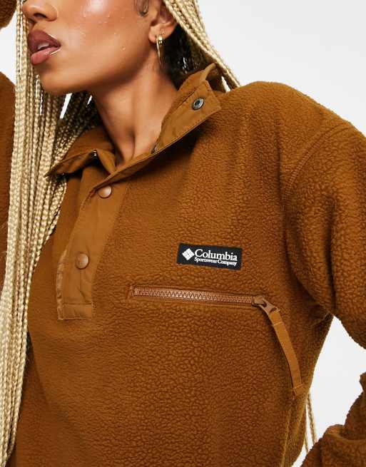 Columbia Helvetia half snap fleece in brown Exclusive at ASOS , 3 of 4