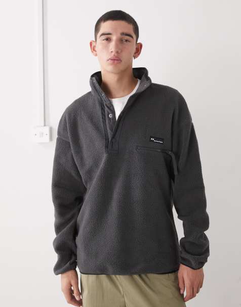 Columbia helvetia half snap fleece in charcoal - view 1