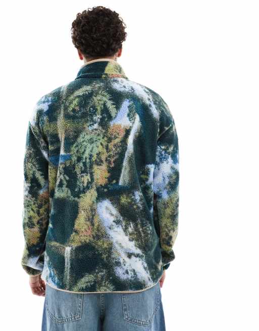 Columbia Helvetia half snap fleece in landscape print | ASOS