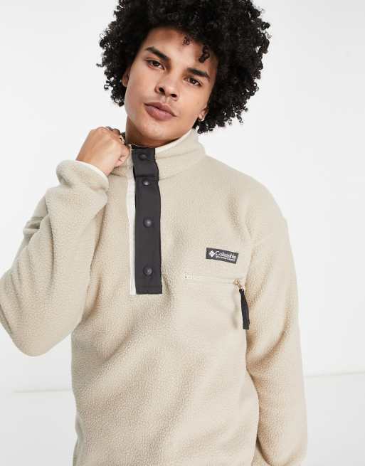 Columbia Helvetia half snap fleece in stone