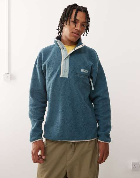 Columbia - Helvetia II - Blå fleece med halv knapstolpe - view 1