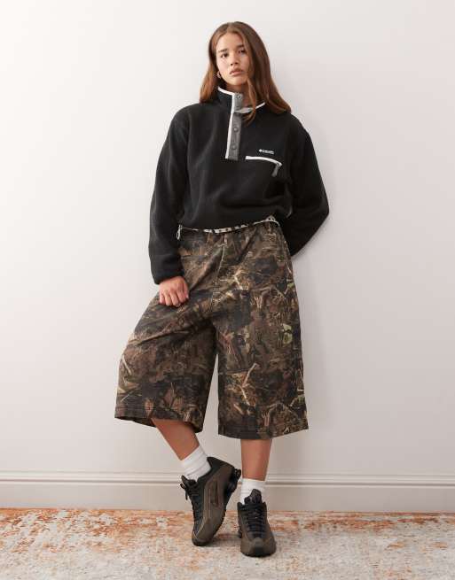 Columbia - Helvetia II - Polaire courte avec demi-patte à boutons pression - Noir