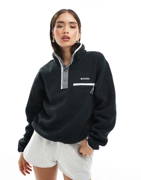 Columbia Helvetia ii cropped half snap fleece in black - view 1