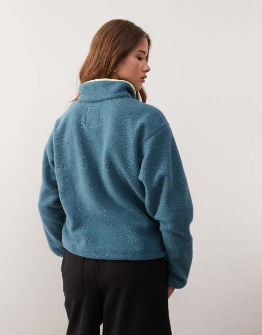 Columbia - Helvetia II - Polaire courte avec demi-patte à boutons pression - Bleu