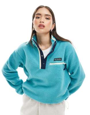 Columbia Helvetia ii cropped half snap fleece in green - view 1