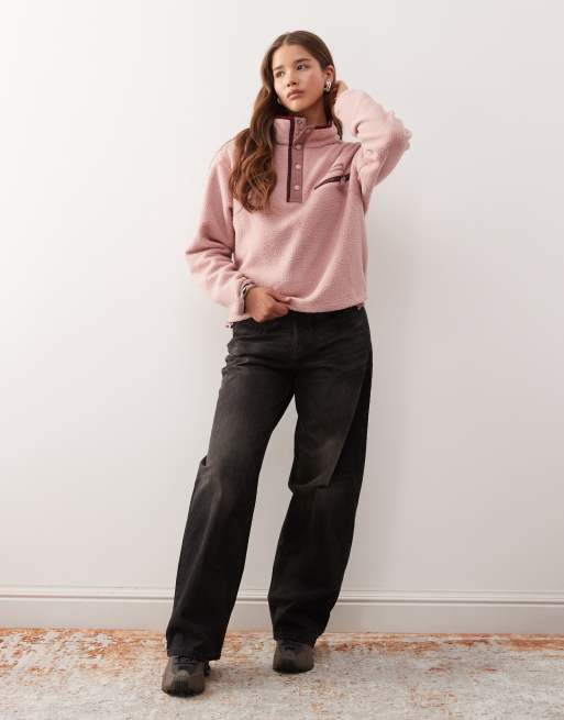 Columbia - Helvetia II - Polaire courte avec demi-patte à boutons pression - Rose