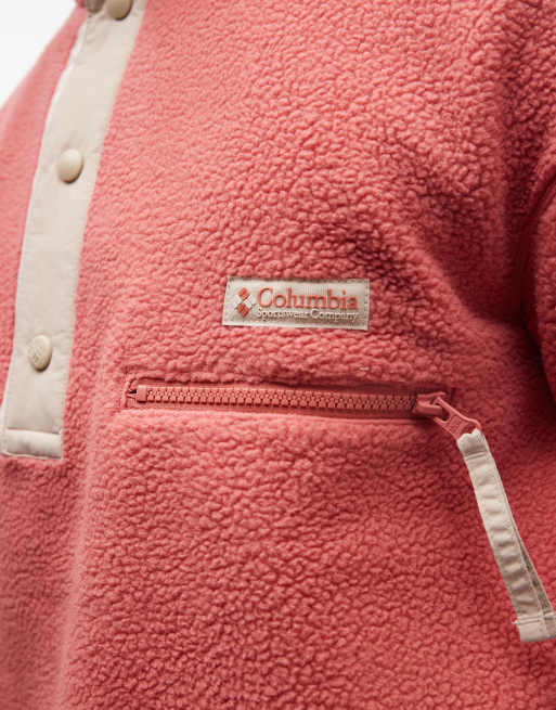 Columbia - Helvetia II - Fleece met drukknopen in rood, 5 van 5