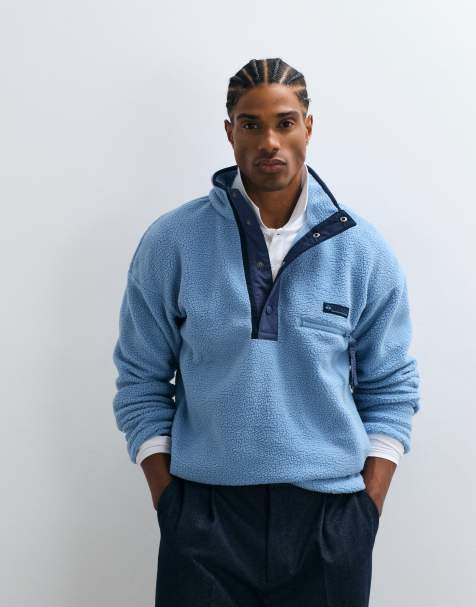 Columbia Helvetia II fleece met halve drukknoopsluiting in blauw - view 1
