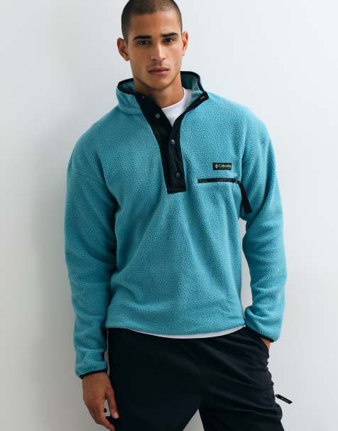 Columbia Helvetia II Fleece mit halbem Druckknopfverschluss in Petrol - view 1