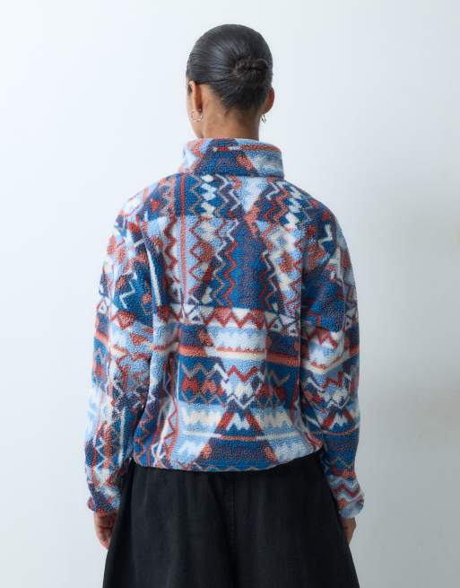 Columbia Helvetia II geomix cropped half snap in blue multi, 3 of 4