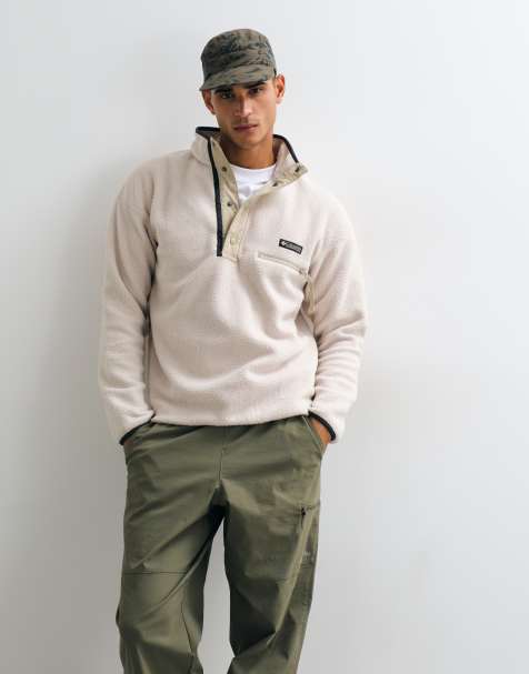 Columbia Helvetia II half snap fleece in beige - view 1