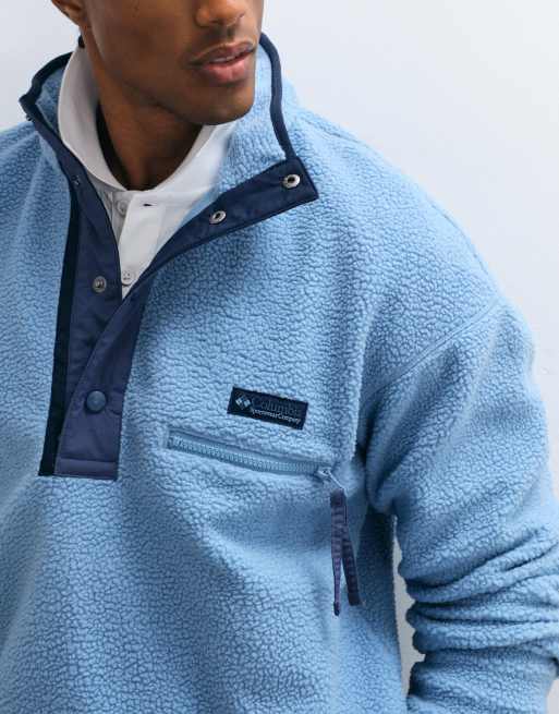 Columbia Helvetia II half snap fleece in blue, 3 of 5