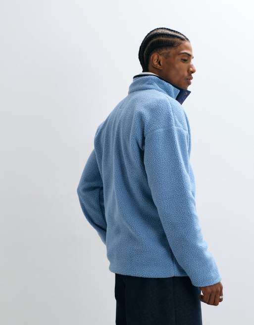 Columbia Helvetia II half snap fleece in blue, 4 of 5
