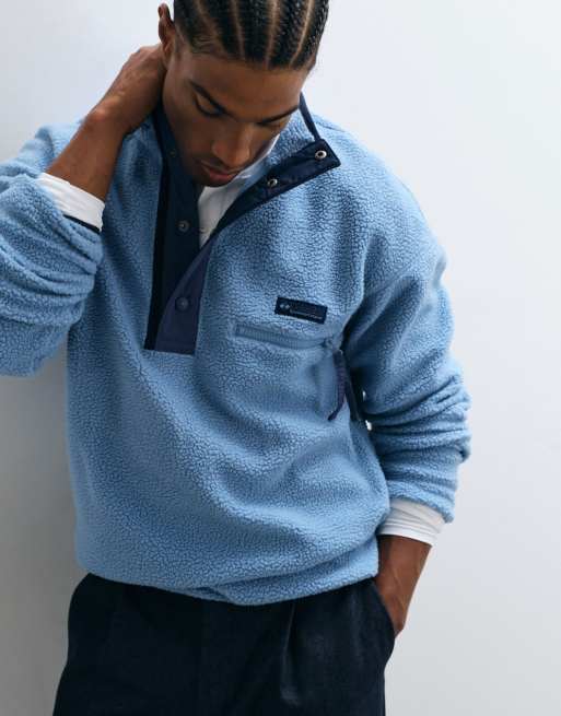 Columbia Helvetia II half snap fleece in blue, 5 of 5