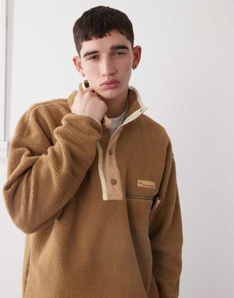 Columbia Helvetia II half snap fleece in brown - view 1