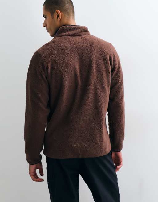 Columbia Helvetia II half snap fleece in brown, 5 of 5