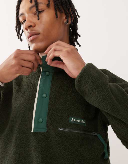 Columbia Helvetia II half snap fleece in green, 3 of 4