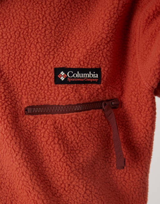 Columbia Helvetia II half snap fleece in red, 2 of 4