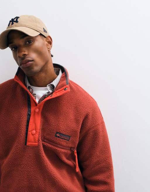 Columbia Helvetia II half snap fleece in red, 2 of 5