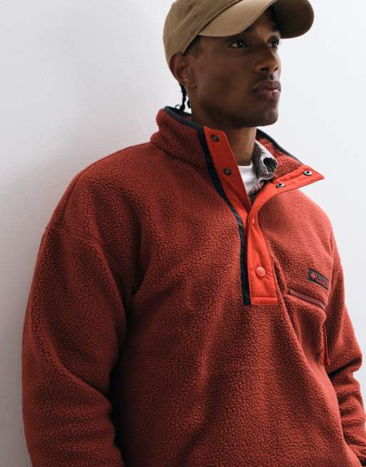 Columbia Helvetia II half snap fleece in red, 5 of 5