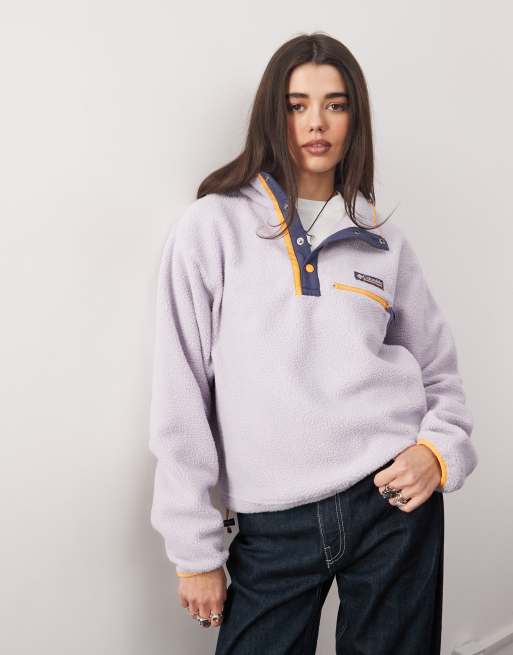 Columbia - Helvetia II - Lilla cropped fleece med halv knapstolpe 