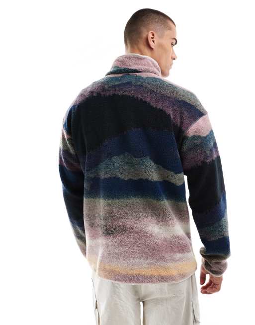 Columbia Helvetia II printed half snap fleece in blue