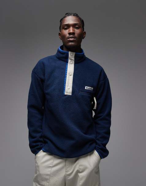 Columbia - Helvetia II - Pile blu navy con abbottonatura parziale - view 1