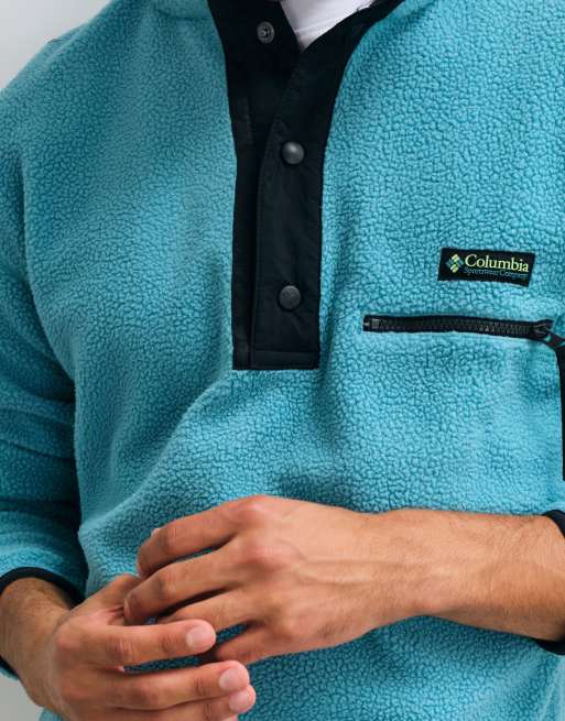 Columbia Helvetia II pile con mezza chiusura a pressione in teal, 4 di 5