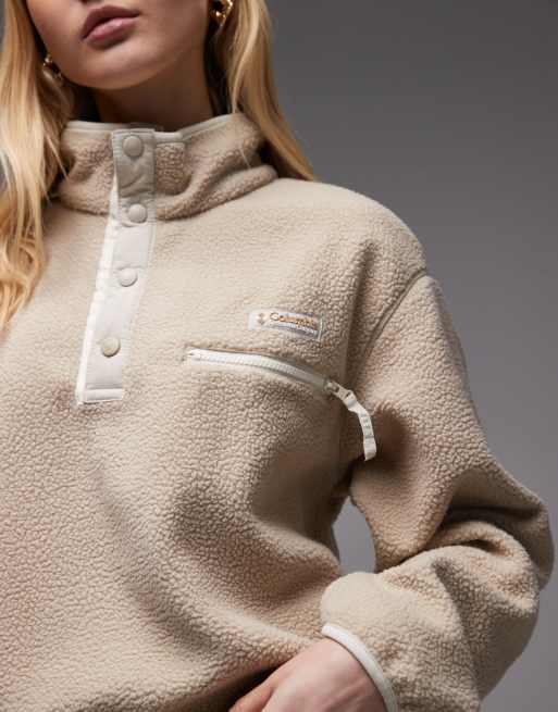 Columbia - Helvetia II - Polaire courte à demi-patte de boutons-pression - Beige, 4 de 4