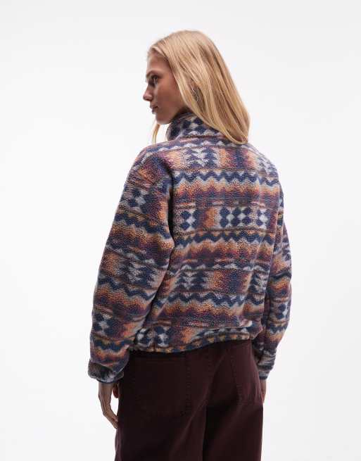 Columbia - Helvetia II - Polaire courte imprimée à demi-patte de boutons-pression - Multicolore, 3 de 4