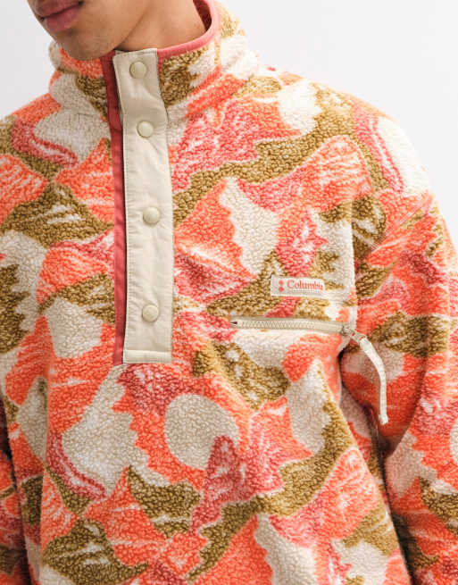Columbia - Helvetia II - Polaire courte imprimée à demi-patte de boutons-pression - Rouge multicolore, 3 de 5