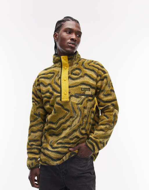 Columbia - Helvetia II - Polaire imprimée avec demi-patte à boutons-pression - Vert multicolore