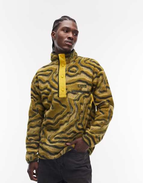 Columbia Helvetia II printed half snap fleece in green multi - view 1