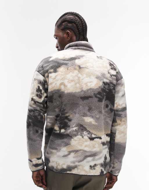 Columbia Helvetia II printed half snap fleece in grey multi, 3 of 5