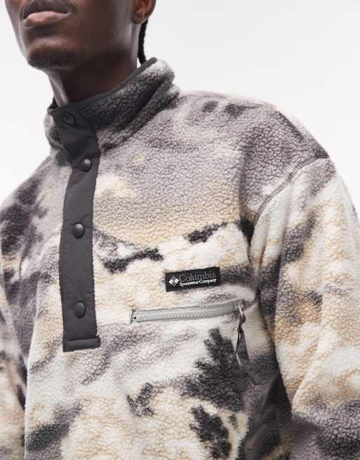 Columbia Helvetia II printed half snap fleece in grey multi, 5 of 5