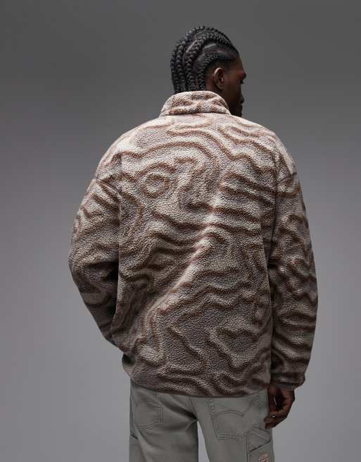 Columbia Helvetia II printed half snap fleece in iron multi, 3 of 5